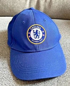 Chelsea Football Club FC Soccer Football Hat Blue Strapback Curve Brim Cap - Picture 1 of 14