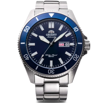 ORIENT Mako RN-AA0007L Sports Mechanical Automatic Watch Silver Navy Dial 43.6mm - Image 1 of 4