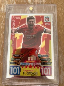 Match Attax 2016 Legends of Football Steven Gerrard /1200 Liverpool - Picture 1 of 2