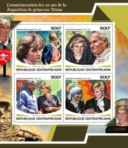 2017 Centrafrique - Princess Diana  | Y&T: 5229-5232  |  Michel Code: 7365-7368 - Picture 1 of 1