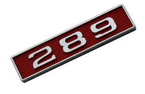 1Pc 289 Engine Hood Scoop Emblems Badges 3D Decals Stickers Trucks Chrome Red - Picture 1 of 3