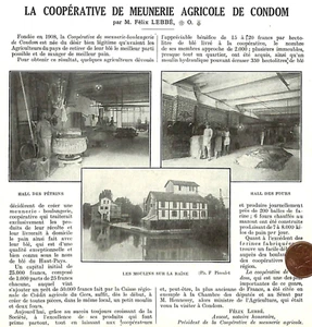 CONDOM ( 32 ) LA COOPÉRATIVE DE MEUNERIE AGRICOLE / ADP PAR FÉLIX LEBBÉ 1931 - Picture 1 of 1