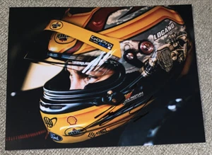 Joey Logano Signed 8x10 Photo Shell Sitting in Car Helmet NASCAR Auto COA - Picture 1 of 2
