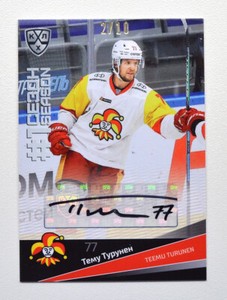 2021-22 Sereal KHL PREMIUM 1st Season Auto #FST-A26 Teemu Turunen 02/10