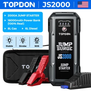 TOPDON JS2000 3-in-1 Portable 2000 Peak Amp Jump Starter & Power Bank &LED Light - Picture 1 of 9