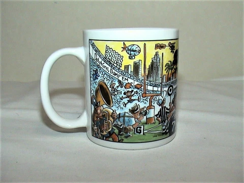Vintage Miami Go Dolphins 9 Oz. Coffee Mug Team NFL Customs Edge Inc. 1994 Cover