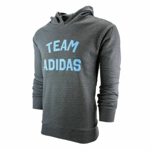 ADIDAS Gray Team Adidas Hoodie Sweatshirt For Men - Picture 1 of 3