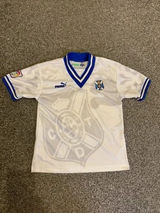 Vintage Puma 1996/97 CD Tenerife Football Shirt White Home Boys Large 12/13 - Picture 1 of 12