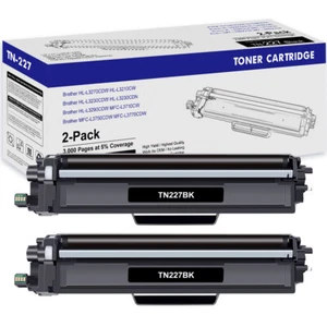 2-pak czarnego tonera TN227 kompatybilnego z Brother MFC-L3750CDW HL-L3270CDW L3210CW - Zdjęcie 1 z 6