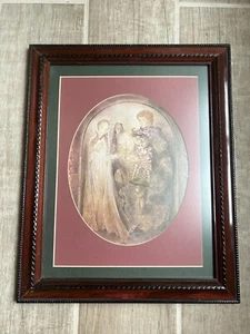 SULAMITH WULFING 1980’s “Oracle Of Lovers” Knight And Princess FRAMED ART - Picture 1 of 4