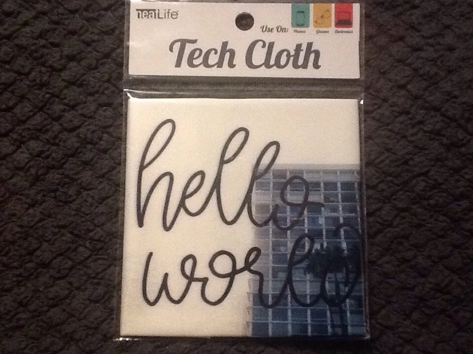 Paño técnico Neat Life para gafas teléfonos o limpieza electrónica Hello World City Foto 1 de 1