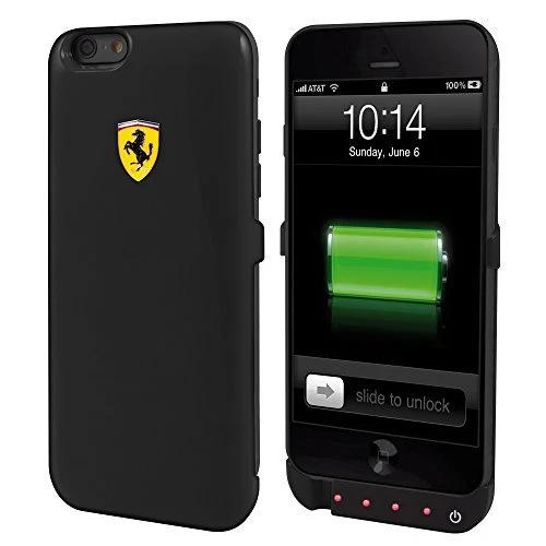 Funda Batería Oficial Ferrari FEFOBCP6BL Negra iPhone 6/6S 3000 mAh Increíble Foto 1 de 1