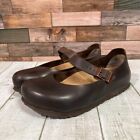 Birkenstock Mantova Flat Strap Shoes Leather Brown EU 36 JP 23cm