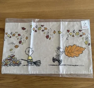 Pottery Barn Peanuts™ Fall Leaves Lumbar Pillow Cover Charlie & Sally 16x26" NEW - Picture 1 of 2
