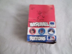 COMPLETE BOX of 36 Baseball Buttons  Packs Fun Foods #112 FROM 1984 #2 - Picture 1 of 4