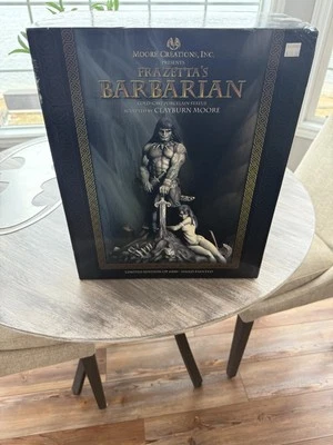 Frazetta Barbarian-Conan porcelana fundida en frío arcilla moore-escultura Foto 1 de 4