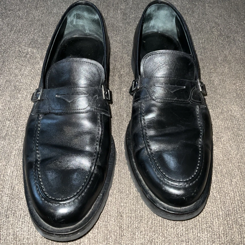 Mocasines negros para hombre PAUL STEWART hechos en Italia EE. UU. 10 Foto 1 de 4