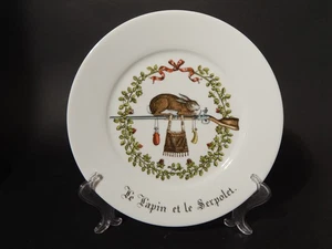 VINTAGE PIATTO PORCELAINE DE PARIS DEPUIS 1773 CHAMBORD LE LAPIN ET LE SERPOLET - Imagen 1 de 3