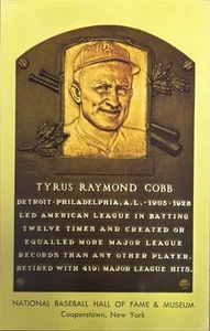 Cartolina Ty Cobb MLB Hall Of Fame Gold - Foto 1 di 1