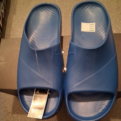 Sandali Nike Air Jordan Post Slide taglia 17 uomo blu industriale DX5575 401 nuovi con etichette.