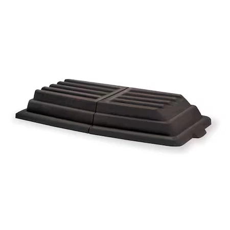 Tapa inclinable para camión Rubbermaid Commercial Fg102800bla, negra, se adapta a 20-1/4 cúbicos Ft. Foto 1 de 4