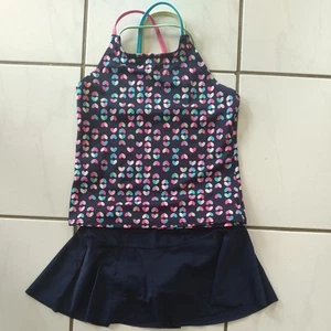 Lands End Girls Size 10 Tankini and Matching Swim Skirt In Excellent Condition! - Picture 1 of 8