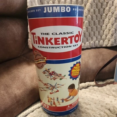 2002 Classic TinkerToy Construction Set - Jumbo Bldg Set, 102 Piece Set - NIP - Image 1 of 4