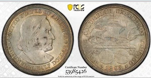 1893 Columbian Exposition Commemorative Silver Half Dollar PCGS MS64 - Picture 1 of 4