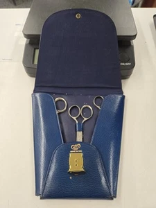 Three Pair Of Wiss Made In USA Scissors In Their Own Genuine Leather Case. In - Picture 1 of 10