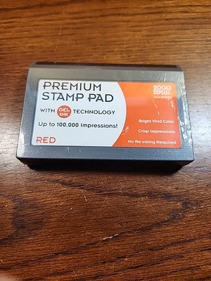 Cosco Stamp Pad for 2000 PLUS 2 3/4 x 4 1/4 Red 030254. - Image 1 of 4