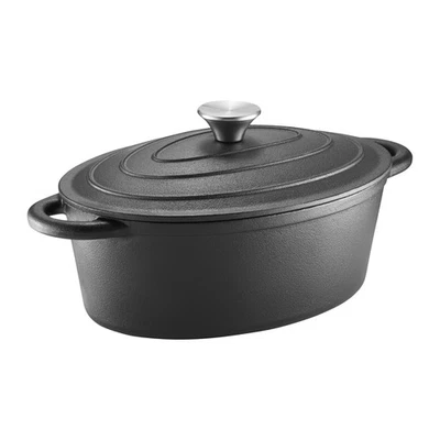 AMBITION Gusseiserner Bräter mit Deckel Gusseisentopf Gussbräter Iron 28,5x21 cm - Bild 1 von 3