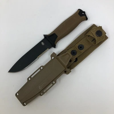 AUTHENTIC Gerber StrongArm Fixed Blade Full Tang Knife Partially Serrated Sheath - Image 1 of 4
