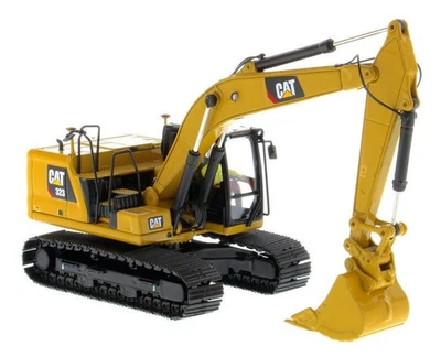 with Tin Box Caterpillar CAT Construction Machinery Diecast Model 323 HYD - Image 1 of 4