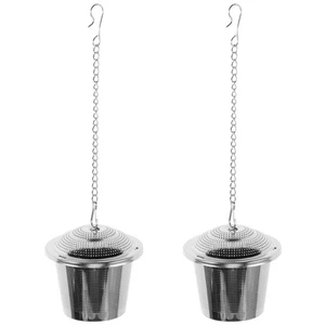 2 Pcs Tea Infusers for Loose Stainless Steel Filter Small Strainer - Picture 1 of 20