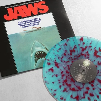 JOHN WILLIAMS JAWS 50TH ANNIVERSARY BLOOD IN THE WATER BLUE RED SPLATTER VINYL - Image 1 of 2