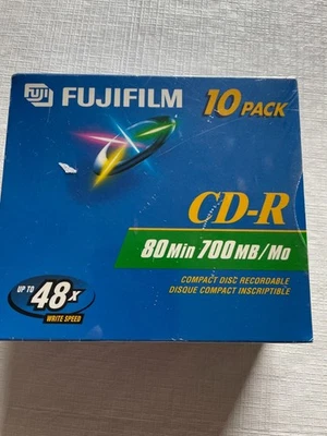Fujifilm CD-R 10 Pack 80Min 700MB 48x Write Speed Recordable Discs - Image 1 of 4