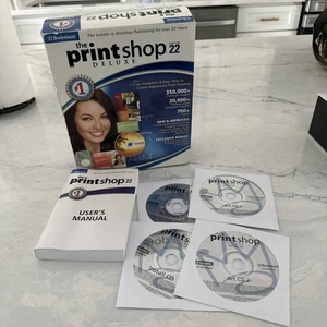 Print Shop Deluxe v22 4 CD Set Box Manual Version 22 Software Windows XP/2000 - Picture 1 of 4