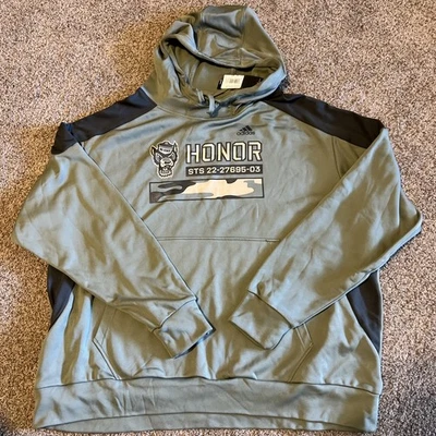 Adidas NC State Wolfpack Hoodie 3XL Military Green Black NWT - Image 1 of 4