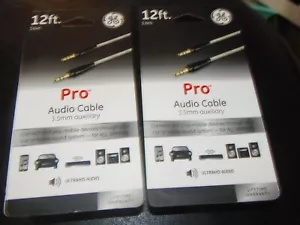 2 - Cable de audio profesional GE / GENERAL ELECTRIC | 3,5 mm auxiliar | 12 pies | (2-FD-48 - Imagen 1 de 5