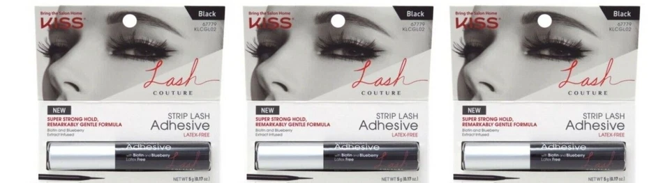 BL Kiss Lash Couture Adhesive Strip Lash Black - THREE PACK - Image 1 of 1
