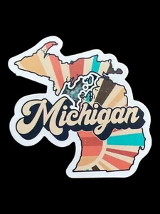 Michigan Travel Sticker Decal 2”x2” - Picture 1 of 1