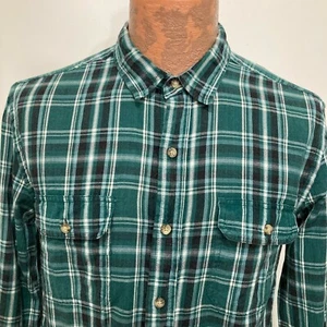 Camisa de algodón manga larga a cuadros verde blanco Salt Valley S - Imagen 1 de 4