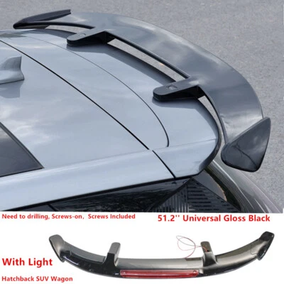 51'' Fits Dodge Ford Honda GMC Universal Rear Window Roof Spoiler Wing W/ Light Foto 1 de 4