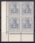 German Reich Germania Mi.nr. 68 Edge Block of Four Mint 1902
