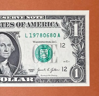 1978 June 8 (L 19780680 A) Birthday Note $1 One Dollar Bill *Uncirculated* - Image 1 of 3
