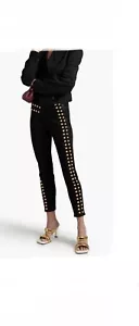 Gucci Women's Black Embellished High-Rise Studded Skinny Jeans Sz 28 - Picture 1 of 7