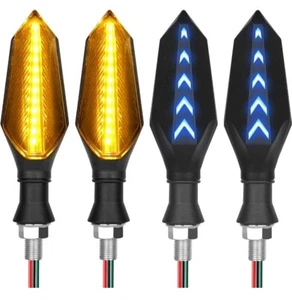 4X FRECCE MOTO UNIVERSALE 17 LED INDICATORI DIREZIONE E LUCI DI MARCIA DIURNA - Foto 1 di 7