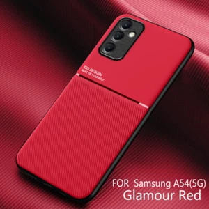 Magnetic PU Leather Metal Slim Carbon Fiber Hybrid Hard Cell Phone Case Cover - Picture 1 of 16
