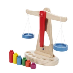 Early Educational Baby Wooden Scale Balance Montessori Toys Children Game - Picture 1 of 8