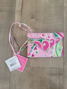 NEW Vera Bradley Pinwheel Pink Luggage Tag Button Closure LIMITED EDITION - Picture 1 of 8